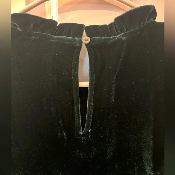 J.Crew Factory Velvet sleeveless midi dress Women’s Size 6 Color Old Forest NWT - Picture 10 of 16